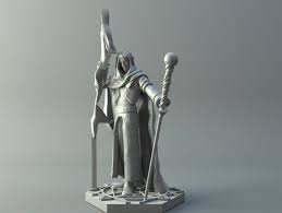 Model Of A Mage With Two Staffs Suitable As D D Character Miniature Sponsor Makerslab Creation Of Other Models Www Makerslab C D D Miniatures Miniatures Mage
