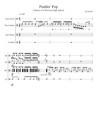 Check spelling or type a new query. Puddin Pop Sheet Music For Snare Drum Bass Drum Crash Tenor Drum Mixed Quartet Download And Print In Pdf Or Midi Free Sheet Music With Lyrics Musescore Com