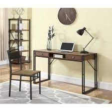 Dolson Writing Desk And Chair Set Top Wooden Metal Ruang Kerja Ruang
