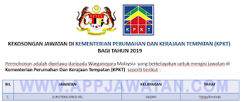 Check spelling or type a new query. Jawatan Kosong Terkini Di Kementerian Perumahan Dan Kerajaan Tempatan Kpkt Appjawatan Malaysia