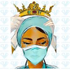 Nurse Wearing The Crown Png Instant Download Supersvg Nurse Art Crown Drawing Medical Artwork