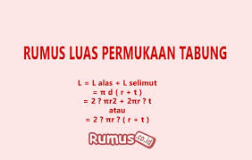 Rumus luas permukaan tabung menjadi salah satu materi yang paling sering diajarkan di sekolah. Rumus Luas Permukaan Tabung Luas Alas Luas Selimut Volume Dan Contoh Soal