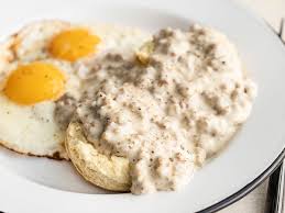 Image result for sausage gravy biscuits