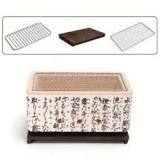 Japanese Table Ceramic Hibachi Bbq Grill Home Yakitori Barbecue Charcoal Stove Ebay In 2020 Hibachi Bbq Japanese Table Japanese Bbq Grill