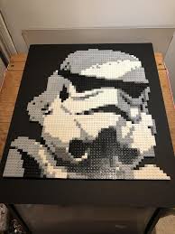 Starwars Stormtrooper Mosaic Lego Wall Art Lego Wall Art Lego Mosaic Star Wars Wall Art