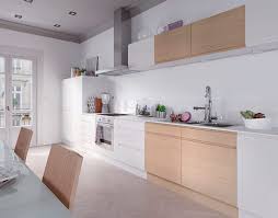 Meuble De Cuisine Epura Blanc Et Chene Meuble Cuisine Cuisines Design Cuisine Bois