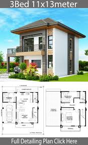 Two bedroom house designs come in single storey options. Home Design Plan 11x13m With 3 Bedrooms Home Design With Plansearch Philippines House Design Bungalow House Design Two Story House Design