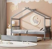 Amazon.com: Camas de casa individual con nido de madera para ...