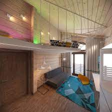 Centre modern furniture around a cubic rug. First Floor Living Room Design