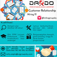 Lowongan kerja industri garment di solo. Lowongan Vq Group Surabaya Desember 2018 Loker Surabaya