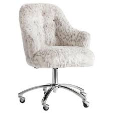 We tailor bespoke creations to suit your style and home perfectly. Gray Leopard Faux Fur Tufted Desk Chair