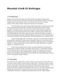 Isu rohingya di malaysia !!! Doc Masalah Etnik Di Rohingya Muhammad Hisyamuddin Academia Edu