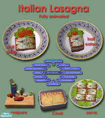 Simaddict99 S Italian Cuisine Lasagna Food Sims Cuisine
