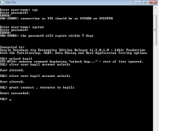 Alter user username identified by password account unlock ; Web Technology Tips How To Unlock Oracle User Once Locked