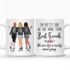 Our mugs are made of durable ceramic that's dishwasher and microwave safe. Personalized Best Friends Mugs Unique Custom Gift Ideas For Friends