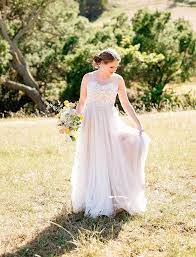 Colorful Spring Ranch Wedding Paige Eric Wedding Dresses Wedding Dress Styles Designer Wedding Gowns