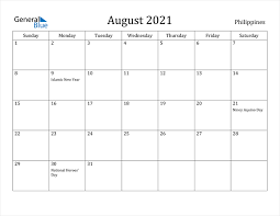 Please find below information on rollovers, dividends, and holidays in the following week. Philippines August 2021 Calendar With Holidays