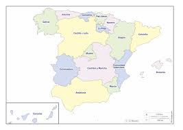 Ai, eps, pdf, svg, jpg, png archive size: Spain Free Map Free Blank Map Free Outline Map Free Base Map Outline Autonomous Communities Names Color White