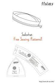 This Is The Pattern Of A Sailorhat Inch Size Letter Size 5 1 2 5 3 4 6 6 1 4 6 1 2 6 3 4 7 7 Costume Sewing Patterns Sewing Patterns Clothes Sewing Patterns