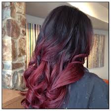 Dark Brown Hair With Red Tips Red Hair Tips Hair Color Mahogany Ombre Hair Color For Brunettes