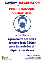 Je prends mon masque par les élastiques (ou ficelles) et le fixe derrière mes oreilles ou à l'arrière de ma tête 3. Des Lundi 2 Novembre Port Du Masque Obligatoire Aux Abords Des Ecoles De Vire Normandie La Voix Le Bocage