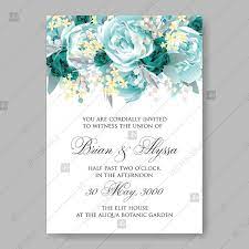 Vintage Wedding Invitation Vector Card Template Mint Green Blue Watercolor Peony Eucalyptus Green Wedding Invitations Wedding Mint Green Wedding Invitation Vector