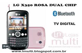 SMARTPHONE LG X350 ROSA COM TV DIGITAL