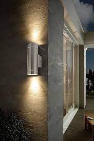2 X Stainless Steel Double Outdoor Wall Light Ip65 Up Down Outdoor Wall Light Zlc02 Amaz Outdoor Wall Lighting Garden Wall Lights Modern Outdoor Wall Lighting