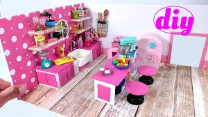 Diy Miniature Kitchen Living Room Combo Part 1 For Lps Lol Small D Doll Furniture Diy Diy Barbie Furniture Doll House Crafts