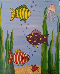 While we've done many, many painting activities over the years, here are some of the favorites that we return to again and again. Step By Step Beginners Children S Painting Three Fish Fish Art Fish Painting Painting For Kids