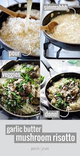 Knoblauch Butter Pilz Risotto Gesunde Rezepte Garlic Butter Mushrooms Recipes Tasty Vegetarian Recipes