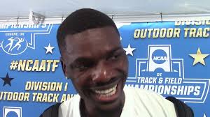 Nathaniel Ezekiel of Baylor 1st Place Men's 400 Hurdles Heat 1 NCAA  Division 1 Outdoor Championships