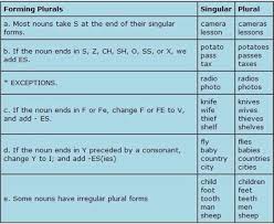 The names of academic subjects such as classics, economics, mathematics/maths, physics; Singular And Plural Nouns Definitions Rules Examples Eslbuzz Learning English