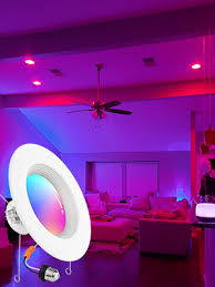 Best canless recessed lighting 2020 nhl championship. Mustwin Smart Retrofit Led Recessed Lighting 6 Inch Led Downlights Bluetooth Mesh Led Smart Can Lights Color Changing Voice Control Via Alexa Dimmable Rgbcw 15w 4 Pack Hub Included Amazon Com