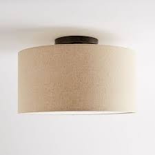 Led ceiling lights modern and energy saving. Fabric Shade Flush Mount Lighting Drum