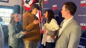 Nikki Haley staffer shoves along N.H. teen who asks if she thinks Trump is  a threat: video