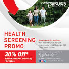 Patients can choose an extensive range of health screening from basic to the comprehensive designed to meet their specific personal needs. Sunway Pals Sunway Medical Velocity 30 Off Health Facebook
