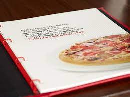 Art Of The Menu Boston Pizza Pizza Menu Boston
