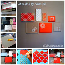 Shoe Box Lid Wall Art Diy Inspired Shoe Box Diy Shoe Box Lids Diy Wall Art