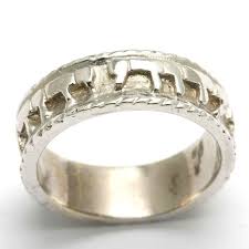 14k White Gold Ani Le Dodi Jewish Wedding Band Ring Ridge Wedding Ring Bands Jewish Wedding Band Wedding Bands