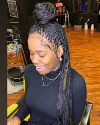 Braids Brows Bundles On Instagram Micro Knotless Braids Braidsbynayhairstudio Knotlessbraids Microin Micro Braids Styles Micro Braids Hair Styles