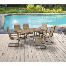 Berkley Jensen Back Bay 7 Pc Dining Set Outdoor Furniture Sets Bjs Wholesale Backyard Fun