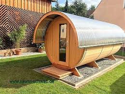 Fasssauna Mit Tonnendach Fasssauna Sauna Gartensauna