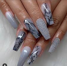 Thinking of wearing grey nails? 40 Grey Nails Design Ideas The Glossychic