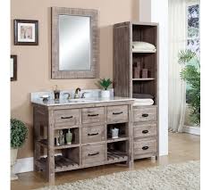 Get 5% in rewards with club o! Accos 48 Inch Rustic Bathroom Vanity Matte Ash Grey Limestone Top