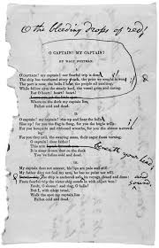 Letter And Corrected Reprint Of Walt Whitman S Lovely Poem 3 O Captain My Captain With Comments By The Author 9 February 1888 Walt Whitman Words Whitman
