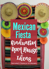 Set the scene with cinco de mayo decorations like signs with festive messages, themed cutouts, paper fans, vibrant banners, and piñatas. Second Chance To Dream Mexican Fiesta Graduation Open House W Oriental Trading