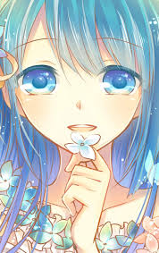 Recently i noticed that studios put sooo much detail into character's eyes, so what are some eyes worth looking at :p. Blue Eyes Anime Girl And Flowers Original Wallpaper Blue Eye Anime Girl 840x1336 Wallpaper Teahub Io