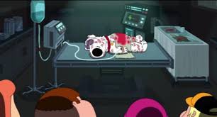 In the Family Guy episode, Life of Brian, Brian can be seen