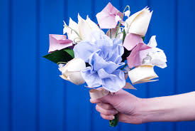 I'm sure you've already heard that geometric weddings are trendy, so basically therefore origami. Origami Flowers Origami Bouquet Handmade Flowers Handmade Bouquet Textile Origami Silk Flowers By Mi Origami Wedding